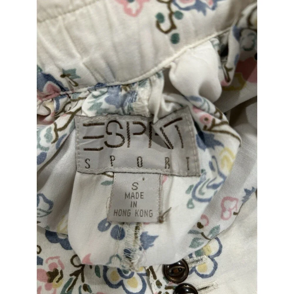 Vintage ESPRIT Sport Mini Skirt Skort Floral Small Hong Kong Carolyn Bessette - Picture 4 of 6